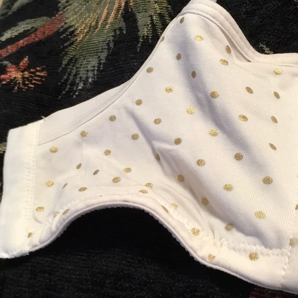 NWOT CACIQUE MOLDED CUP UNDERWIRE BRA,38H,Comfort Straps. Ivory/Gold Polka dots - Picture 4 of 12